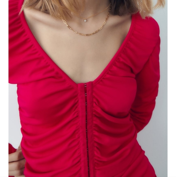 Ruched Top Strawberry Zara - Picture 8 of 12